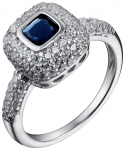 Кольцо из серебра с камнем Кристалл, Куб цирконий фото, цены