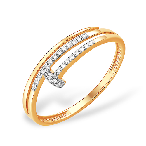 Кольцо из золота с камнем Фианит фото, цены