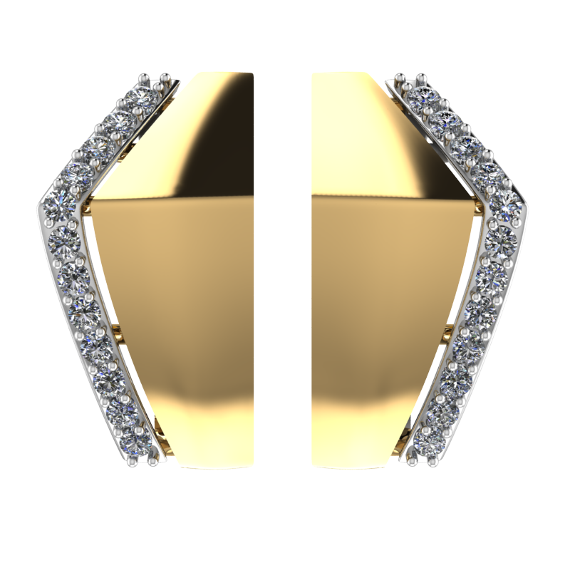 Серьги из золота с камнем Фианит фото, цены