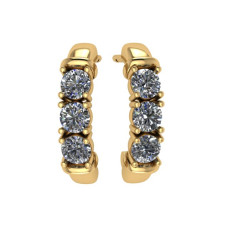 Серьги из золота с камнем Фианит фото, цены