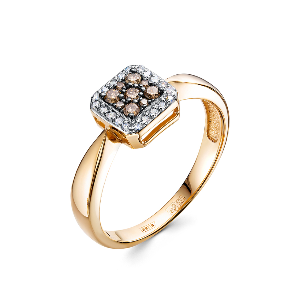 Кольцо из золота с камнем Бриллиант фото, цены