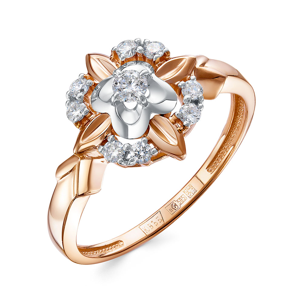 Кольцо из золота с камнем Бриллиант фото, цены