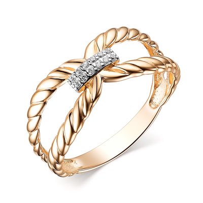 Кольцо из золота с камнем Фианит фото, цены