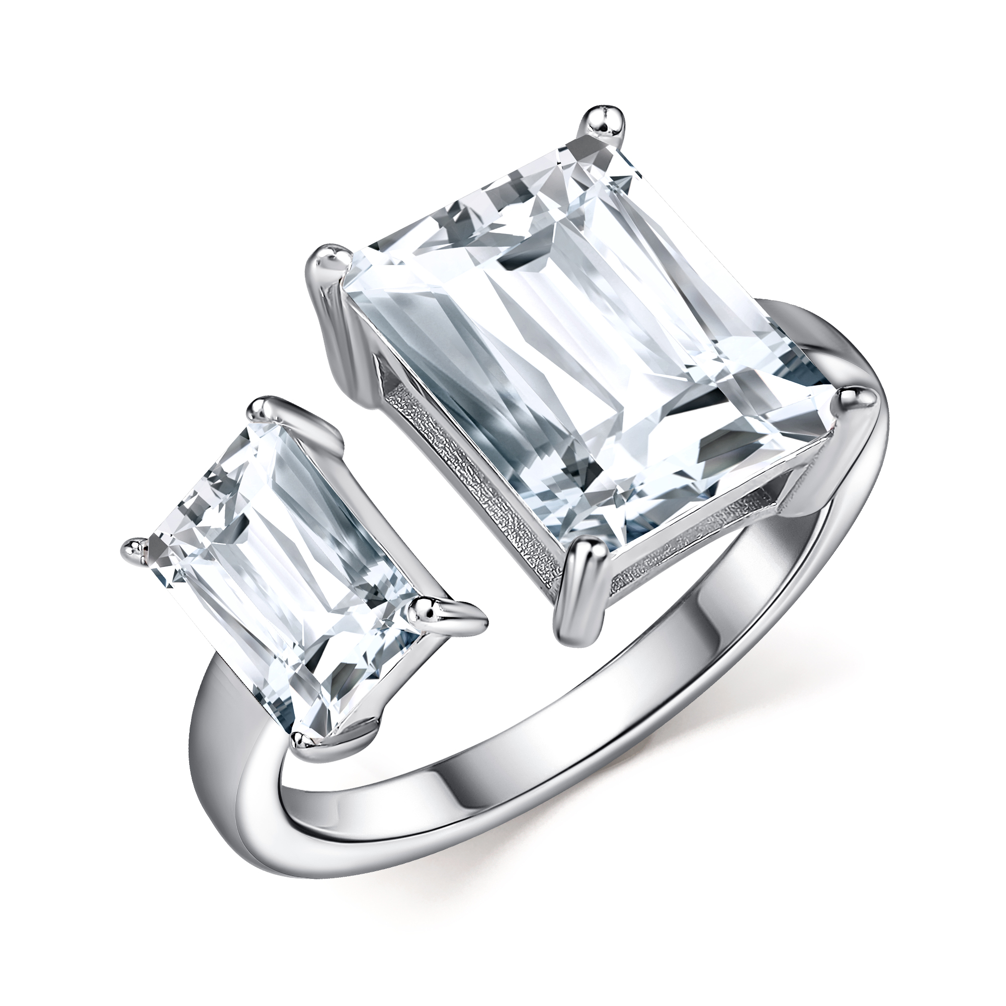 Кольцо из серебра с камнем Фианит фото, цены