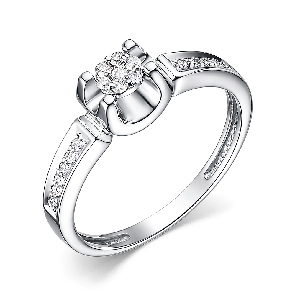 Кольцо из золота с камнем Бриллиант фото, цены