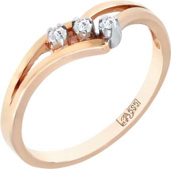 Кольцо из золота с камнем Бриллиант фото, цены