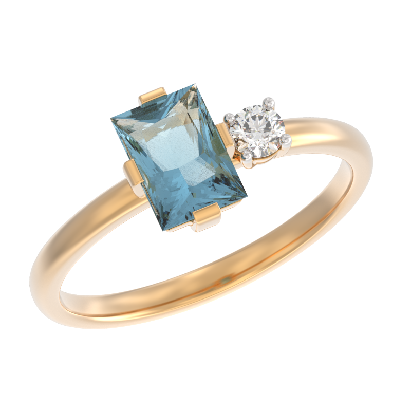 Кольцо из золота с камнем Топаз, Фианит фото, цены