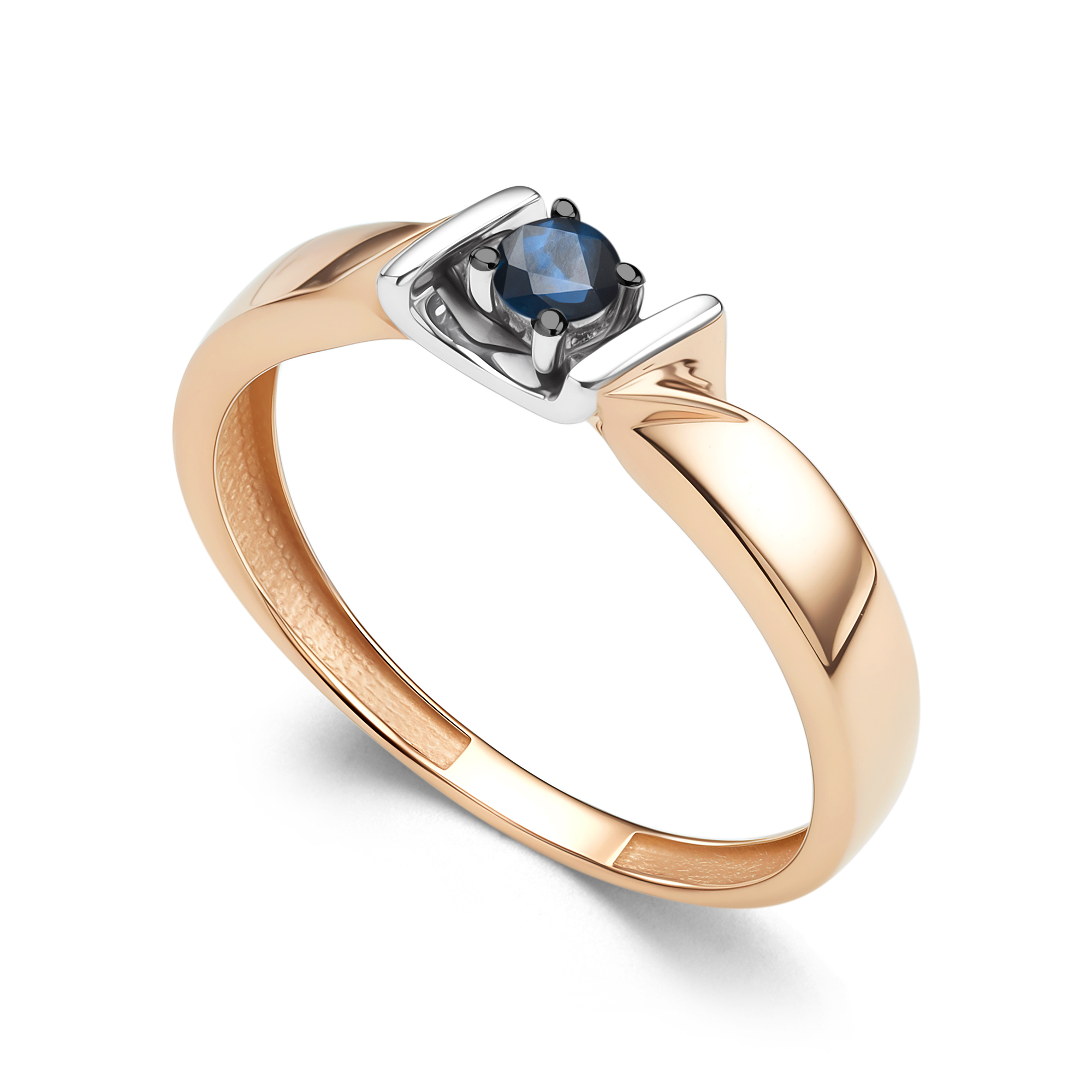 Кольцо из золота с камнем Сапфир фото, цены