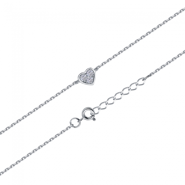 Браслет из серебра с камнем Фианит фото, цены