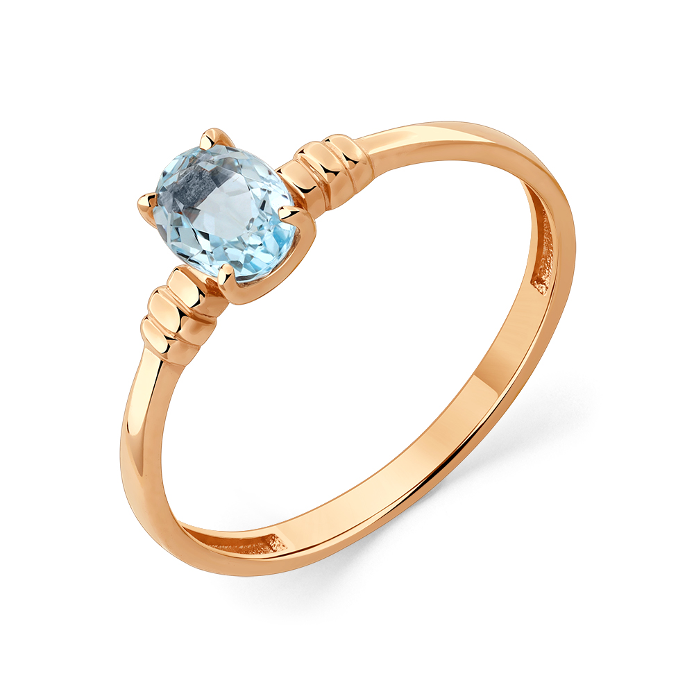 Кольцо из золота с камнем Топаз фото, цены