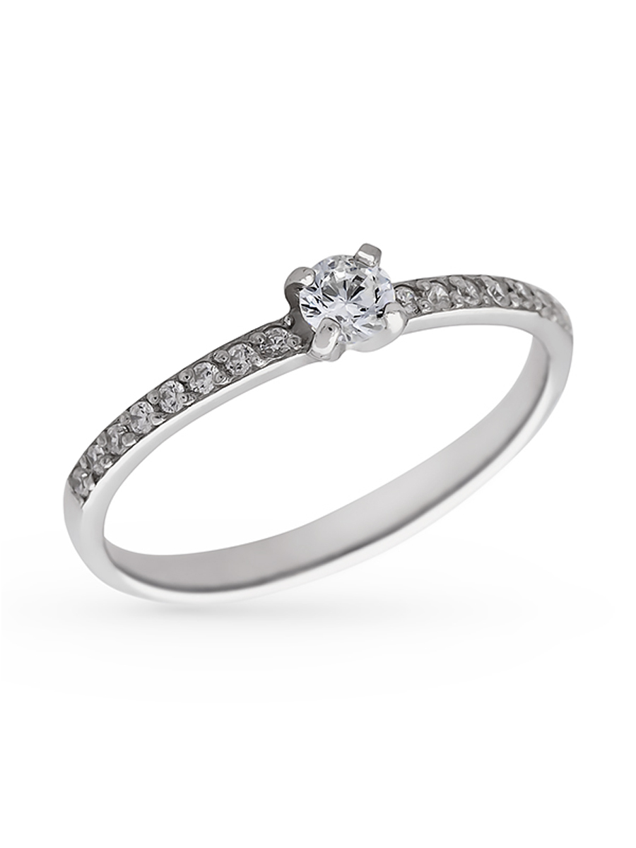 Кольцо из серебра с камнем Фианит фото, цены