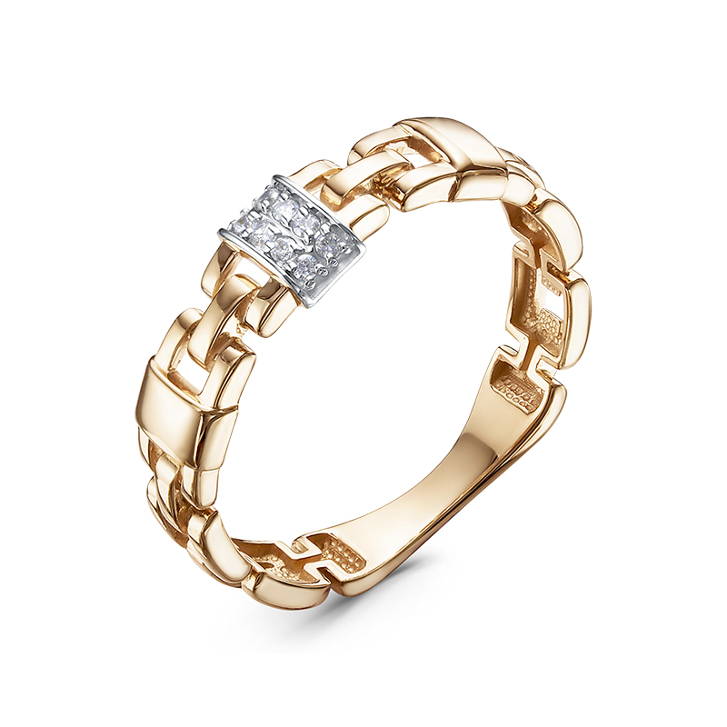 Кольцо из золота с камнем Фианит фото, цены