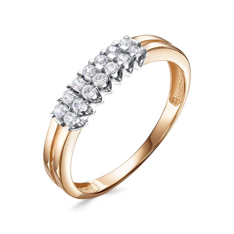 Кольцо из золота с камнем Фианит фото, цены