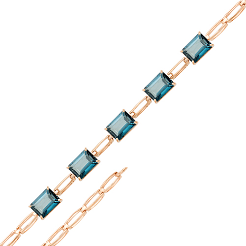 Браслет из золота с камнем Лондон топаз фото, цены