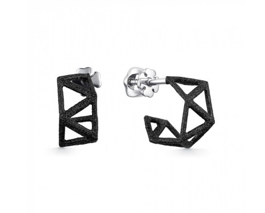 Серьги из серебра с камнем вставками эмали фото, цены