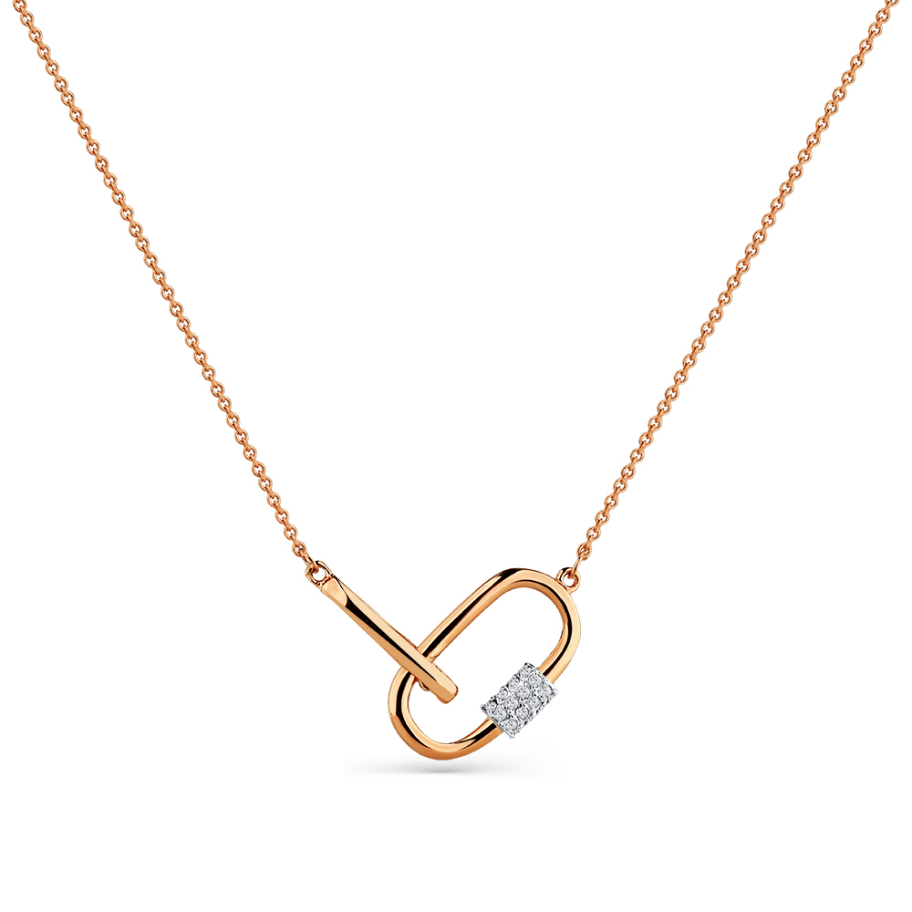 Колье из золота с камнем Фианит фото, цены