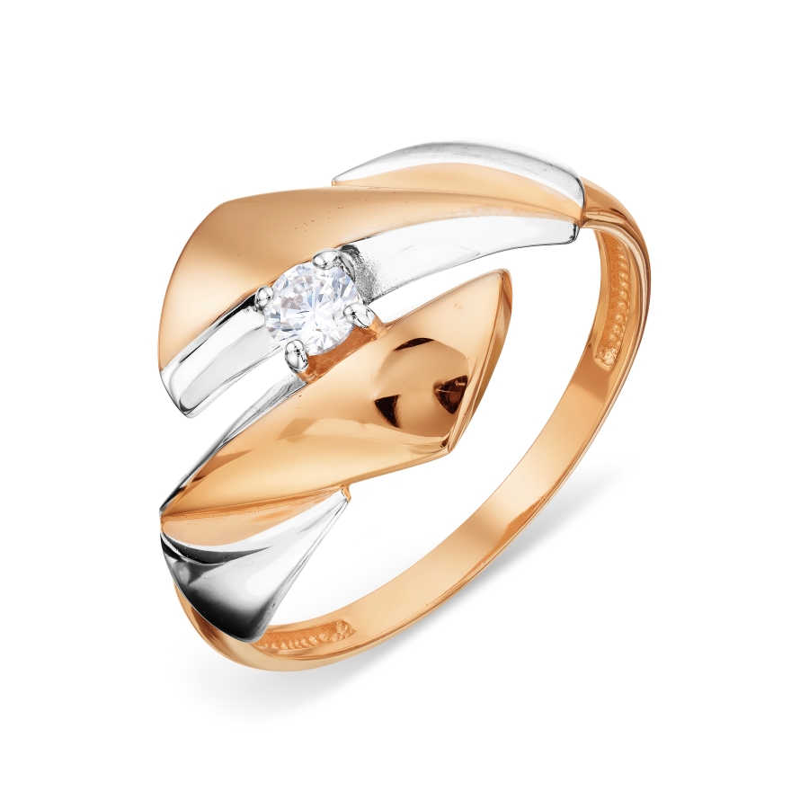 Кольцо из золота с камнем Фианит фото, цены