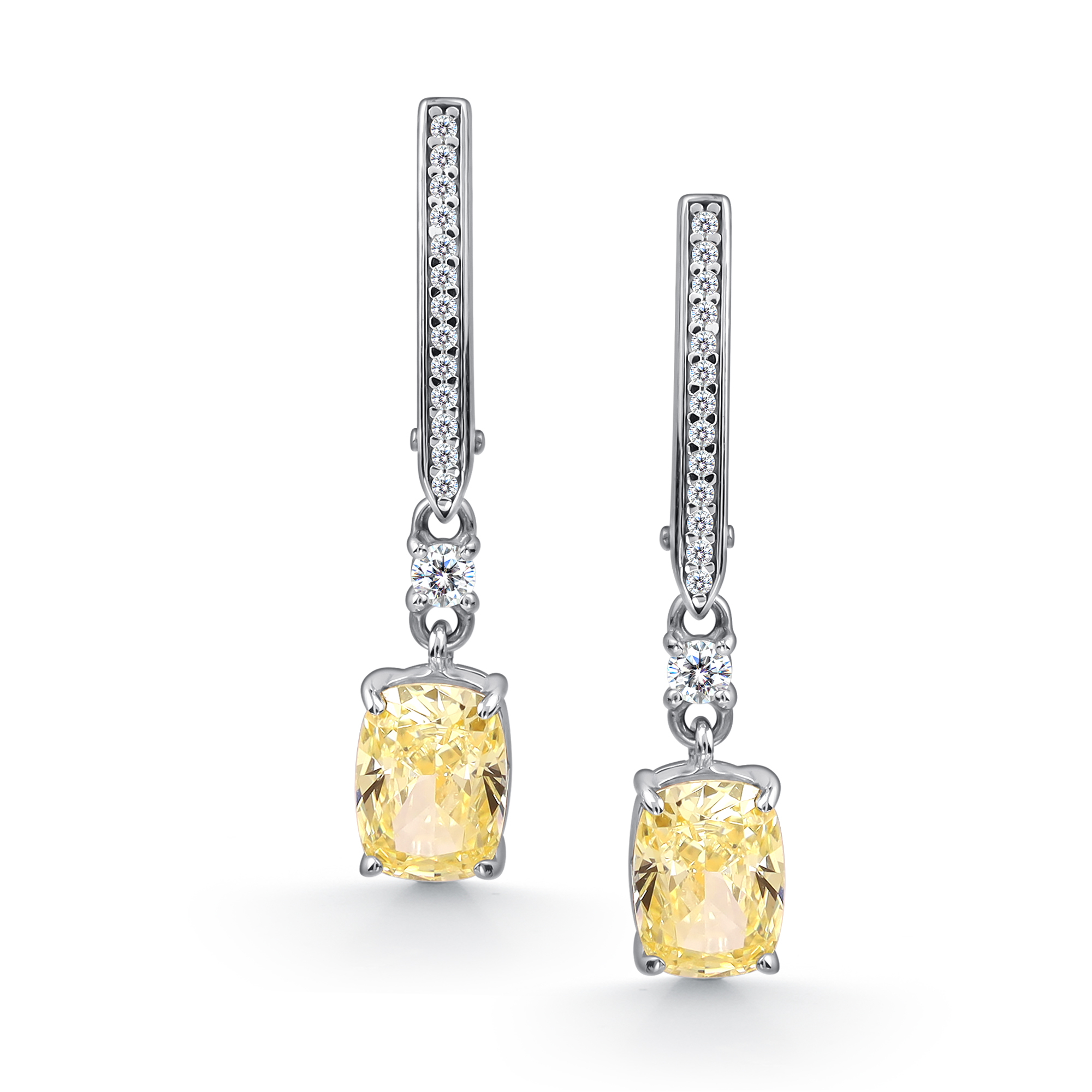 Серьги из серебра с камнем Фианит,  фото, цены