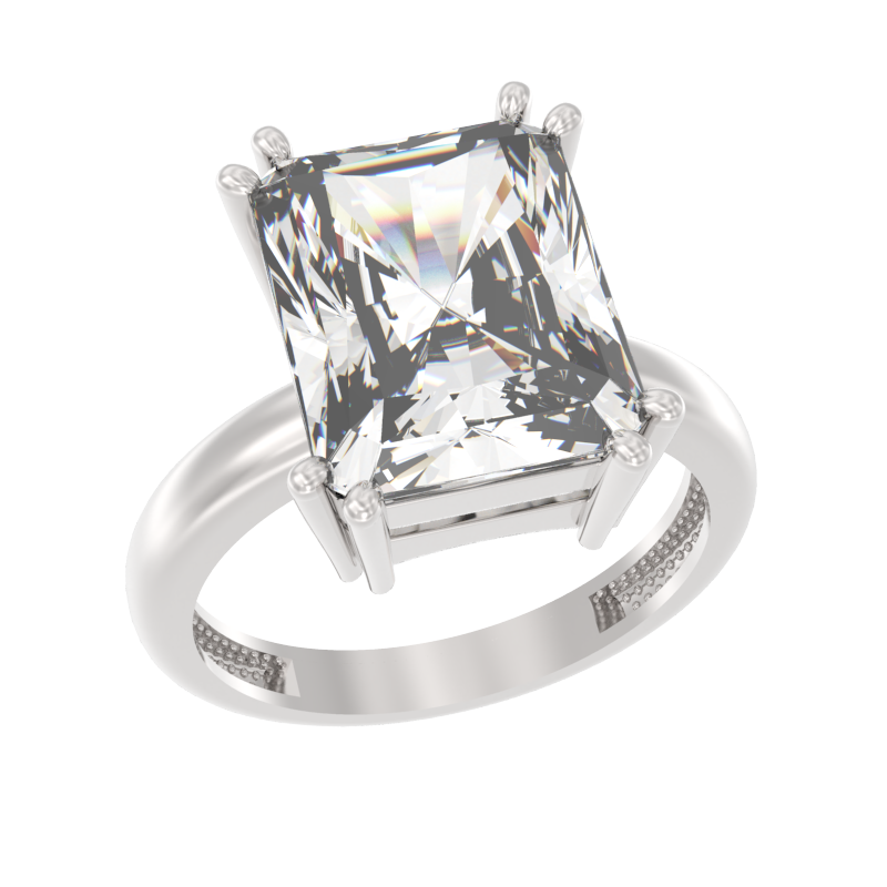 Кольцо из серебра с камнем Фианит фото, цены