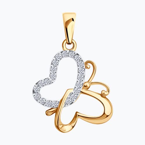 Подвеска из золота с камнем Фианит фото, цены