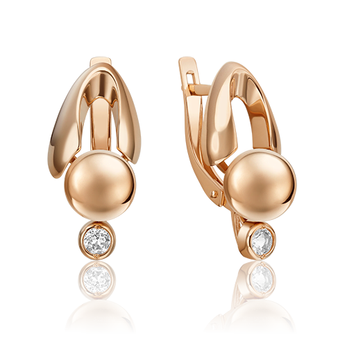 Серьги из золота с камнем Топаз фото, цены