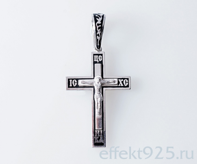 Крест из серебра с камнем вставками эмали фото, цены