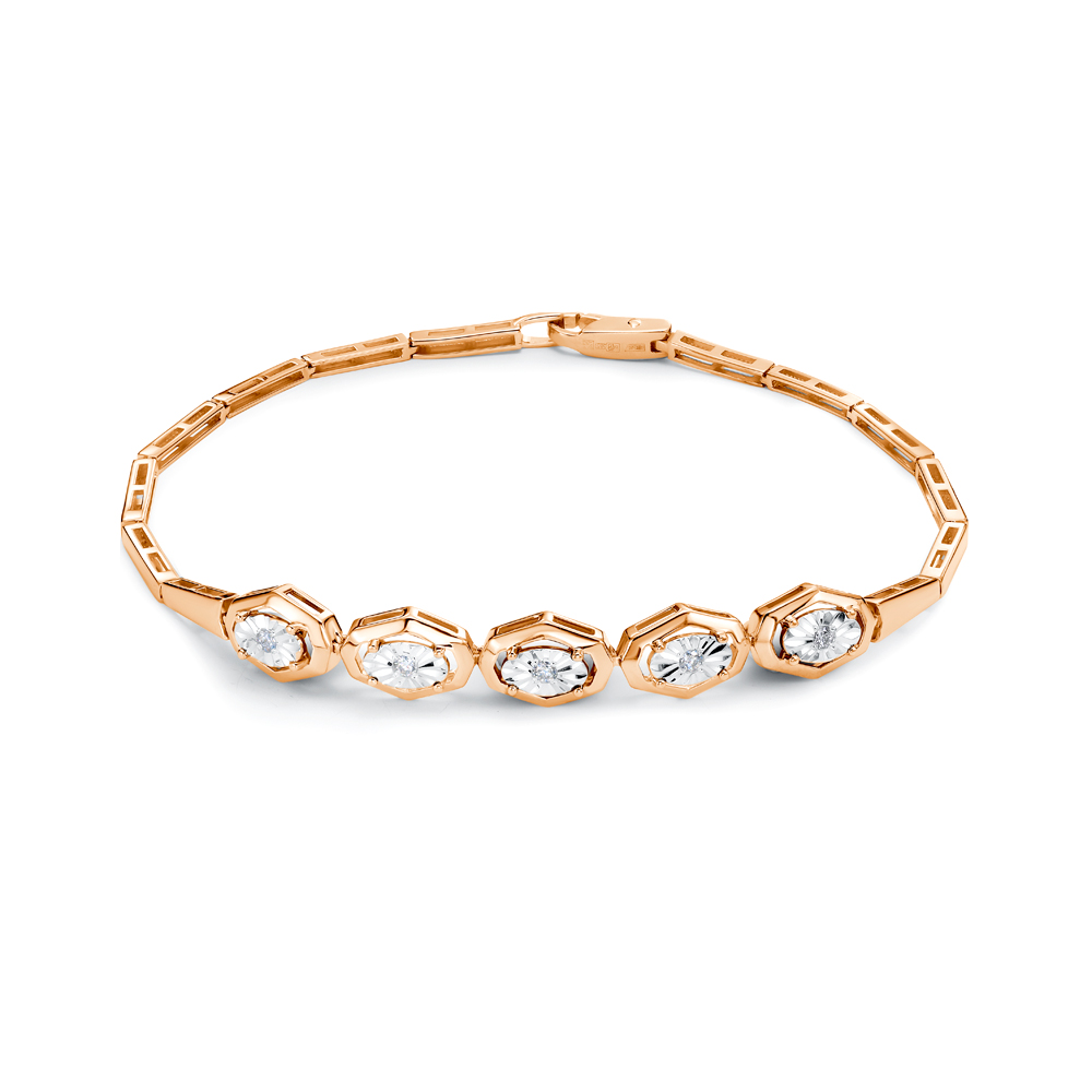 Браслет из золота с камнем Бриллиант фото, цены