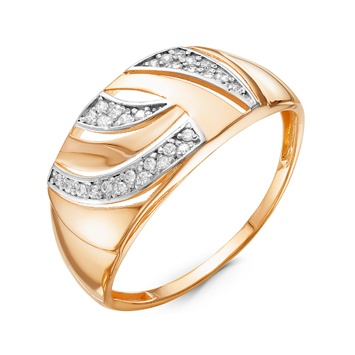 Кольцо из золота с камнем Фианит фото, цены