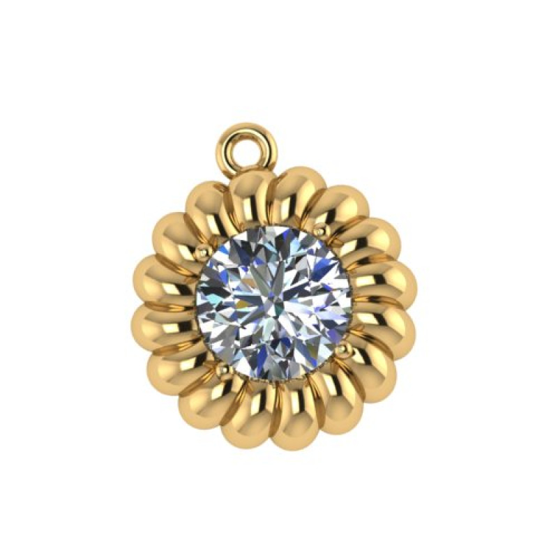 Подвеска из золота с камнем Фианит фото, цены