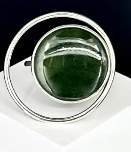 Кольцо из серебра с камнем Гематит фото, цены