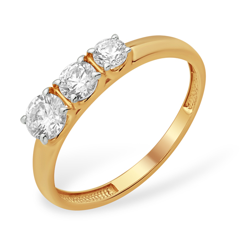 Кольцо из золота с камнем Фианит фото, цены