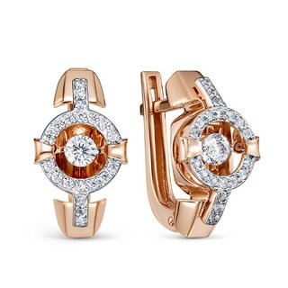 Серьги из золота с камнем Фианит,  фото, цены