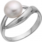 Кольцо из серебра с камнем Жемчуг фото, цены