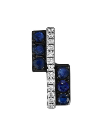 Подвеска из серебра с камнем Сапфир, Циркон фото, цены