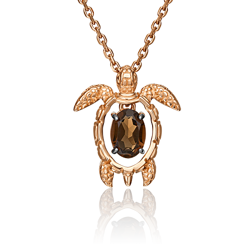 Подвеска из золота с камнем Кварц фото, цены