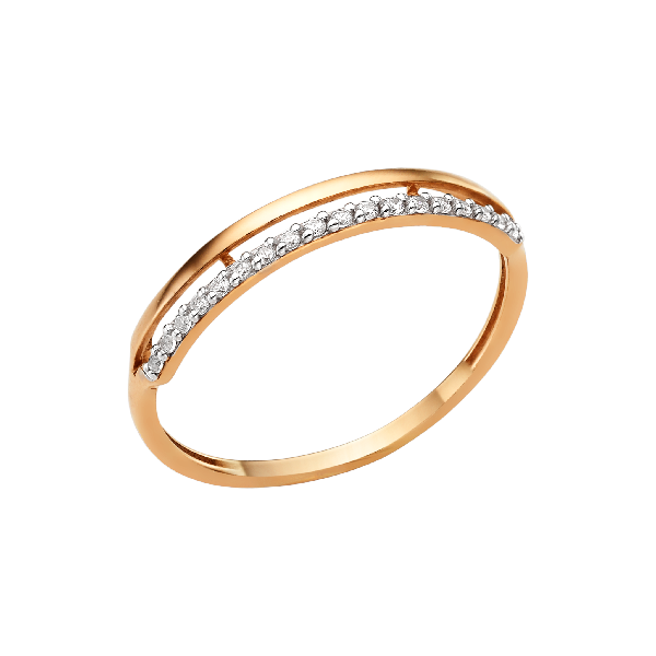 Кольцо из золота с камнем Фианит фото, цены