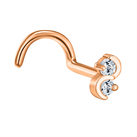 Пирсинг из золота с камнем Фианит фото, цены