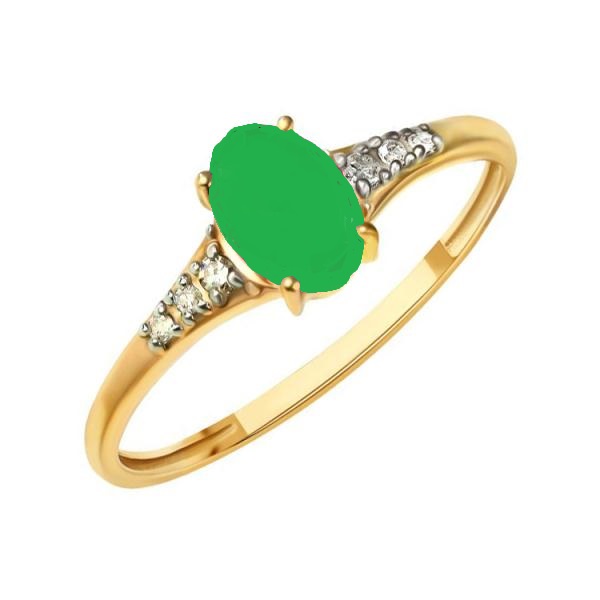 Кольцо из золота с камнем Бриллиант, Изумруд фото, цены