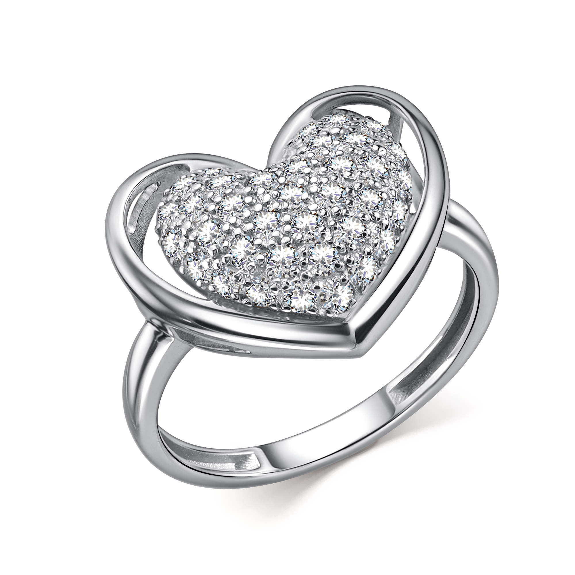 Кольцо из серебра с камнем Фианит фото, цены