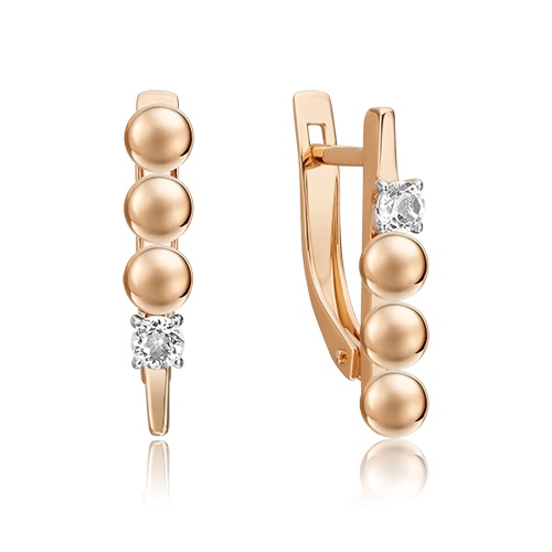 Серьги из золота с камнем Топаз фото, цены