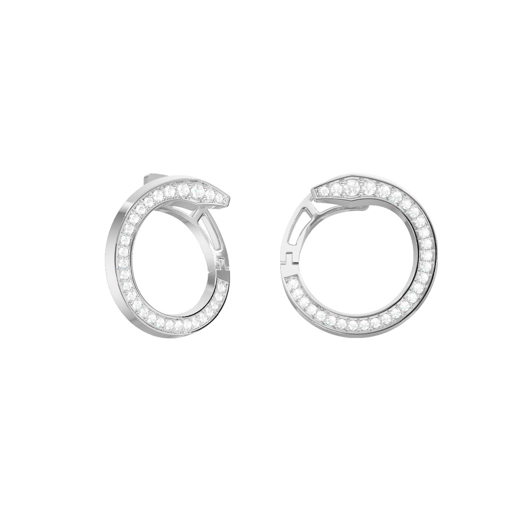 Серьги из серебра с камнем Фианит фото, цены