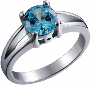 Кольцо из серебра с камнем Циркон фото, цены