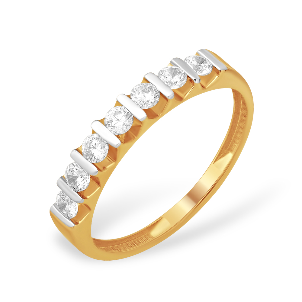 Кольцо из золота с камнем Фианит фото, цены