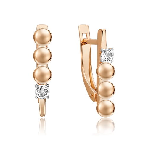 Серьги из золота с камнем Топаз фото, цены