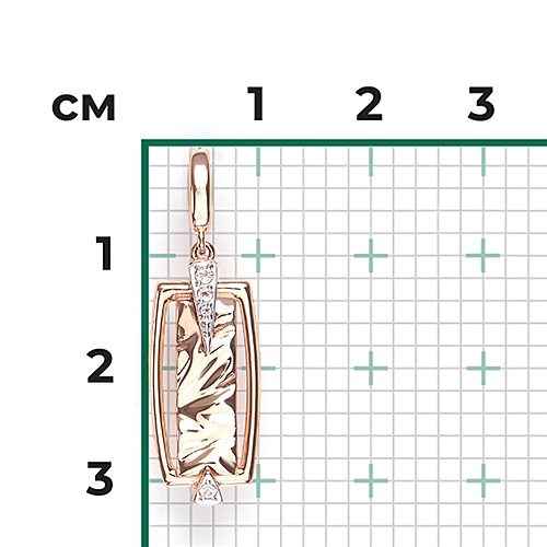 Подвеска из золота с камнем Топаз фото, цены