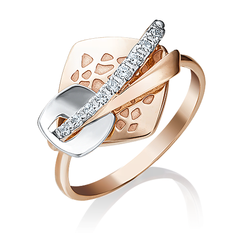 Кольцо из золота с камнем Фианит фото, цены