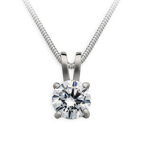 Подвеска из серебра с камнем Фианит фото, цены