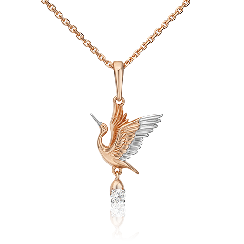 Подвеска из золота с камнем Фианит фото, цены