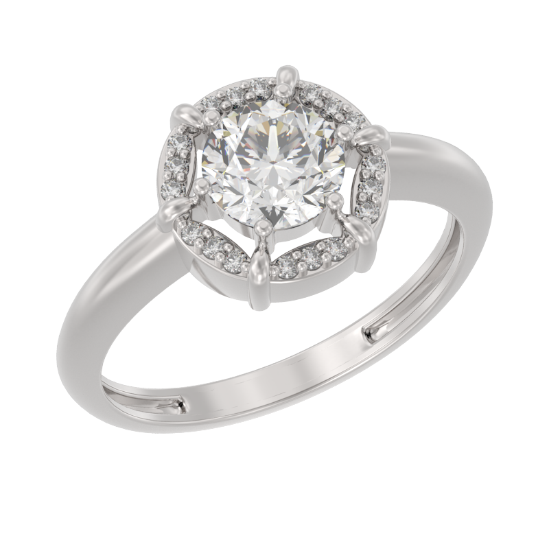 Кольцо из серебра с камнем Фианит фото, цены