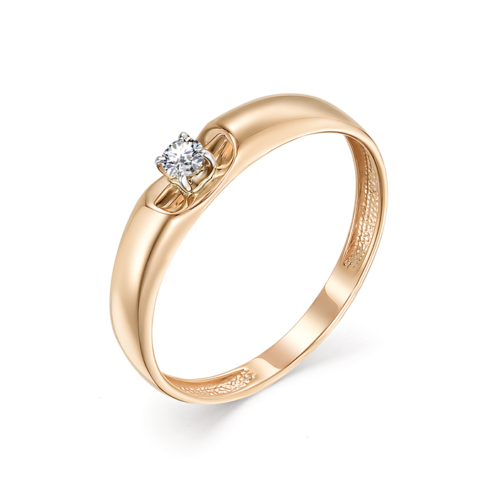 Кольцо из золота с камнем Бриллиант фото, цены